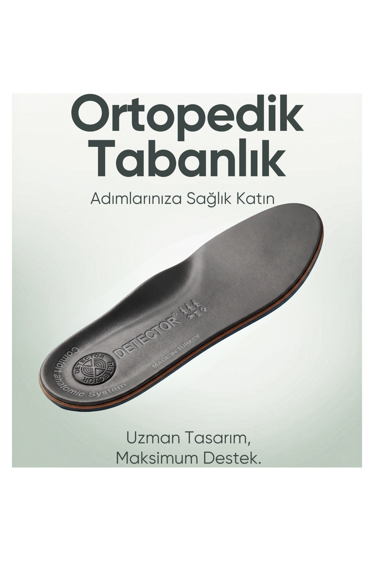 DETECTOR Iç Dış Hakiki Deri Tam Ortopedik Komfort Jel Tabanlı Günlük Erkek Ayakkabı görsel 3
