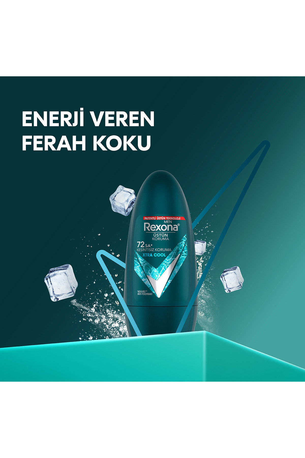 دئودورانت رول آن مردانه Üstün Koruma مدل Xtra Cool با 72 ساعت حفاظت مداوم حجم 50 میلی لیتر بسته 2 عددی