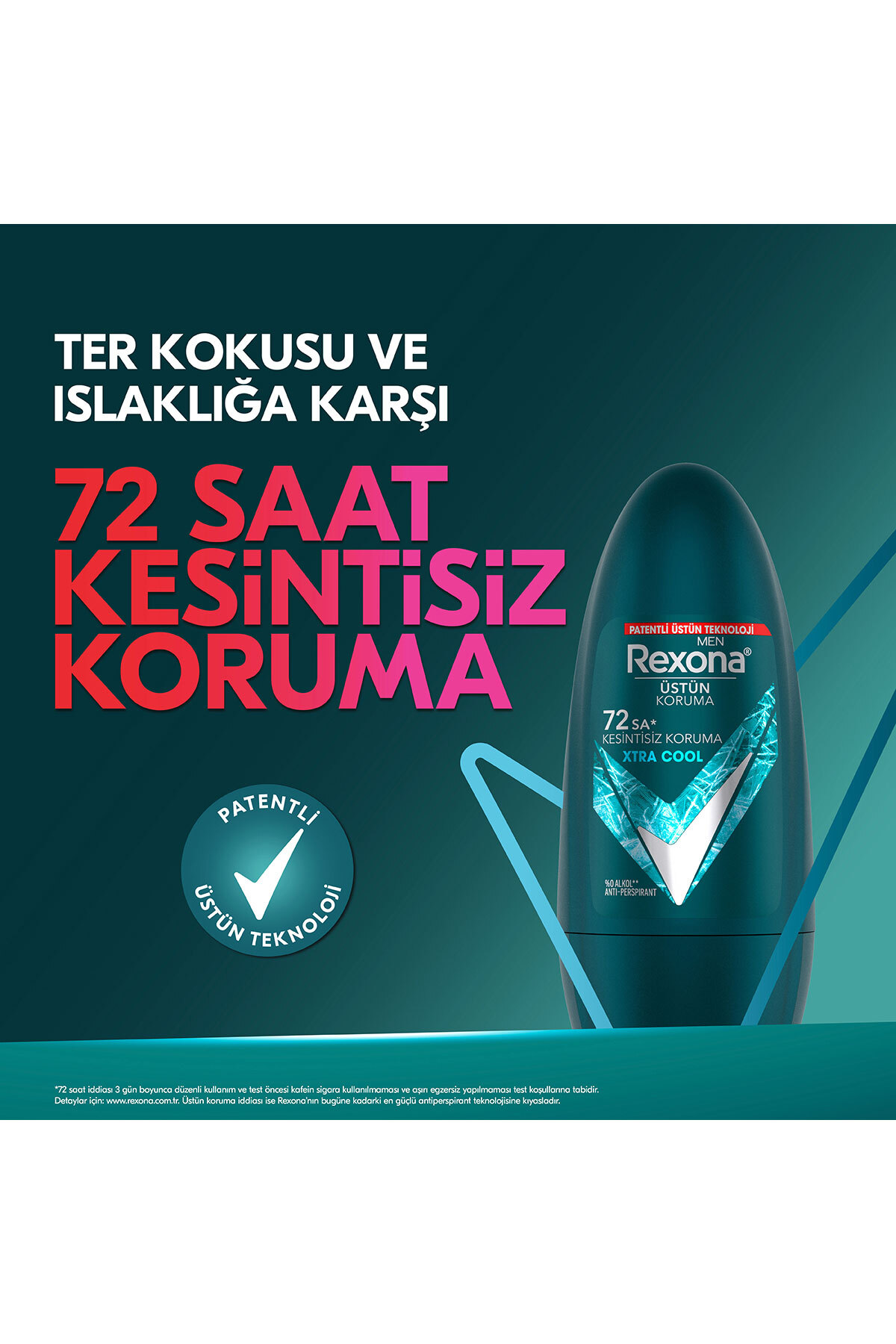 دئودورانت رول آن مردانه Üstün Koruma مدل Xtra Cool با 72 ساعت حفاظت مداوم حجم 50 میلی لیتر بسته 2 عددی