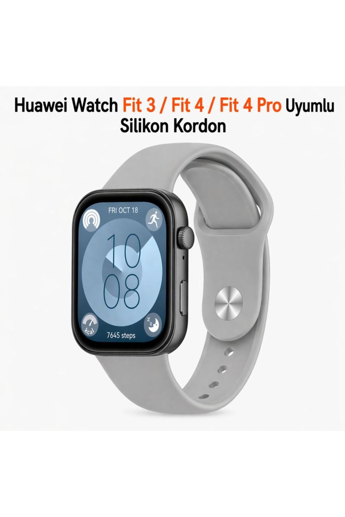 Huawei Watch Fit 3 / Fit 4 / Fit 4 Pro / Fit 5 / Fit 5 Pro Compatible 22mm Silicone Strap Flexible Soft Adjustable