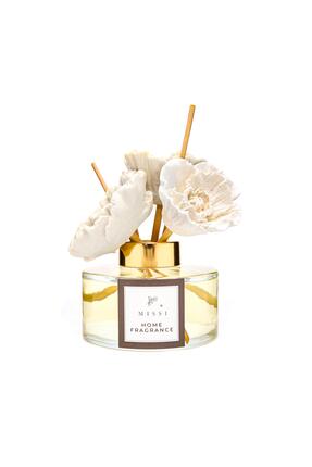 Missi 150 ml Seramik Çiçek Taşlı Bambu Çubuklu Black Vanilya Oda Kokusu