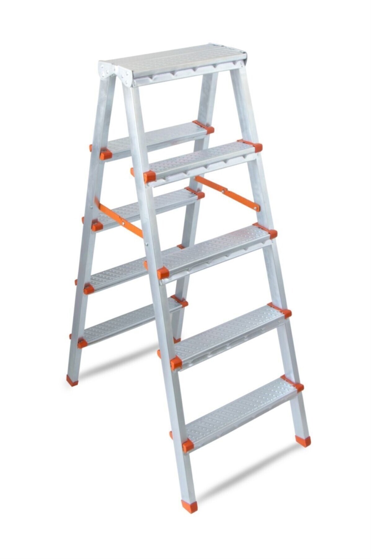 7+7 Step Double Exit Galvanized Profile Stairs (Suitable for home, garden, workplace)