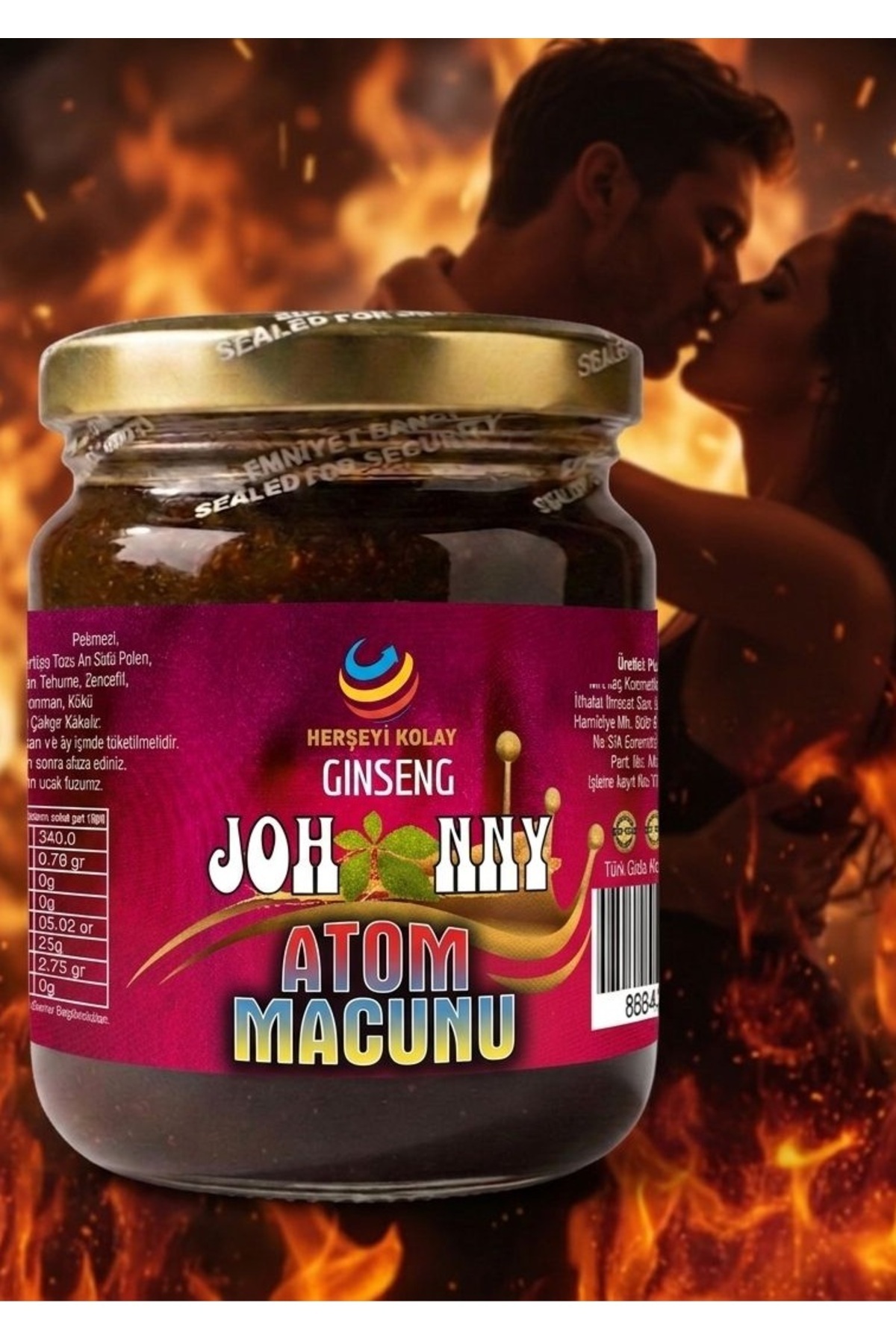Herşeyi Kolay Ginseng, Çakşır Otu, Panax, Bitkisel Karışımlı Macun Macunu Net 240gr Johnny Atom Kuvvetli Macunu — happymen458
