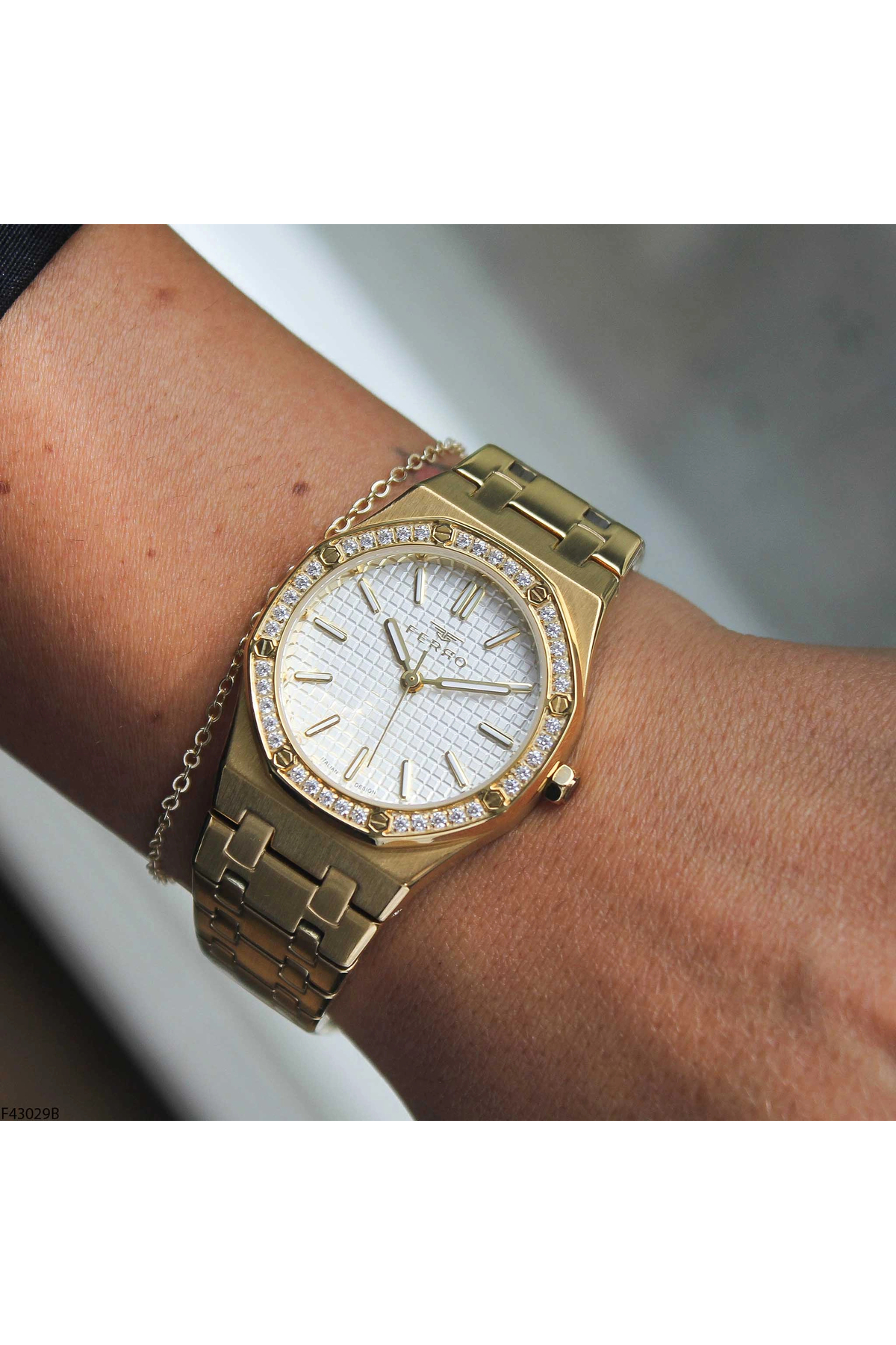 Yellow Steel Band Women Wrist Watch FM88210A-B4 3 ATM Waterproof Gift Wrapped with 2 Year Warranty
