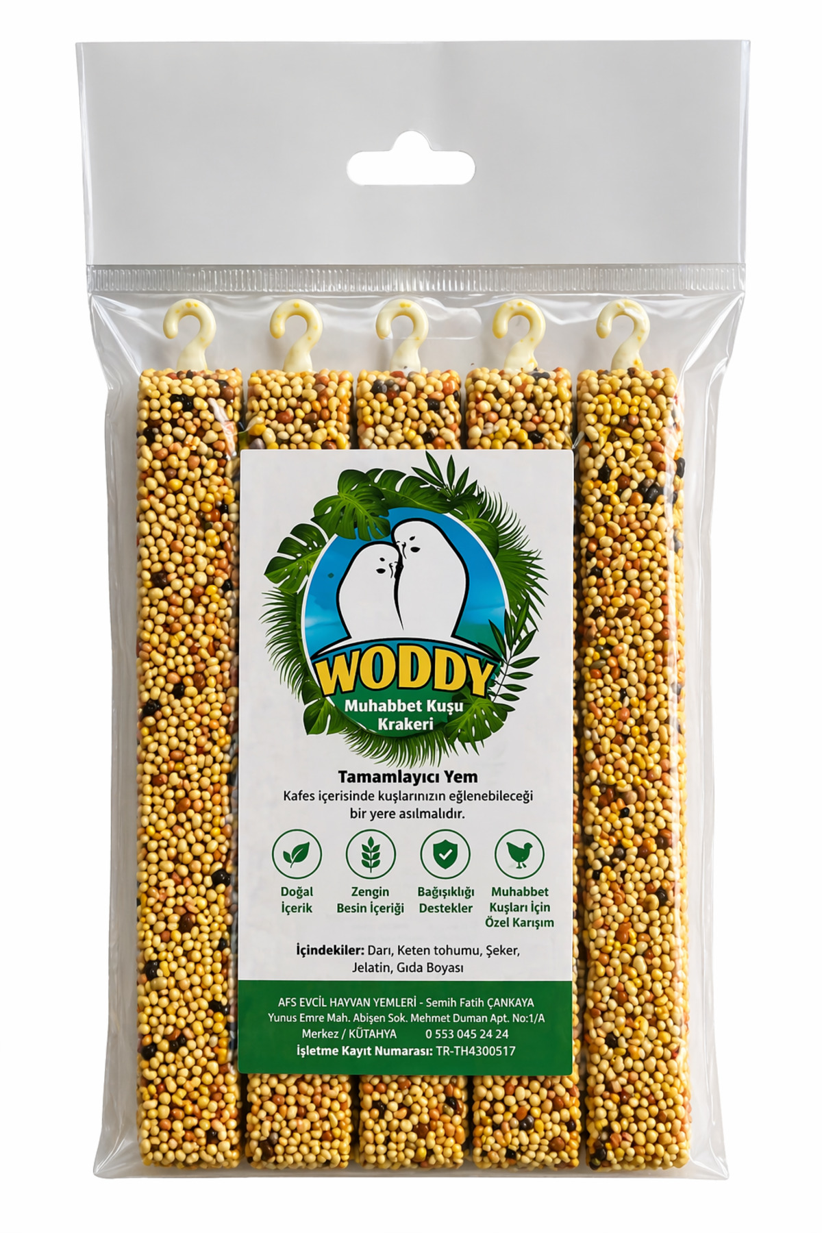 WODDY 5 Li Muhabbet Kuşu Krakeri - Fiyatı, Yorumları