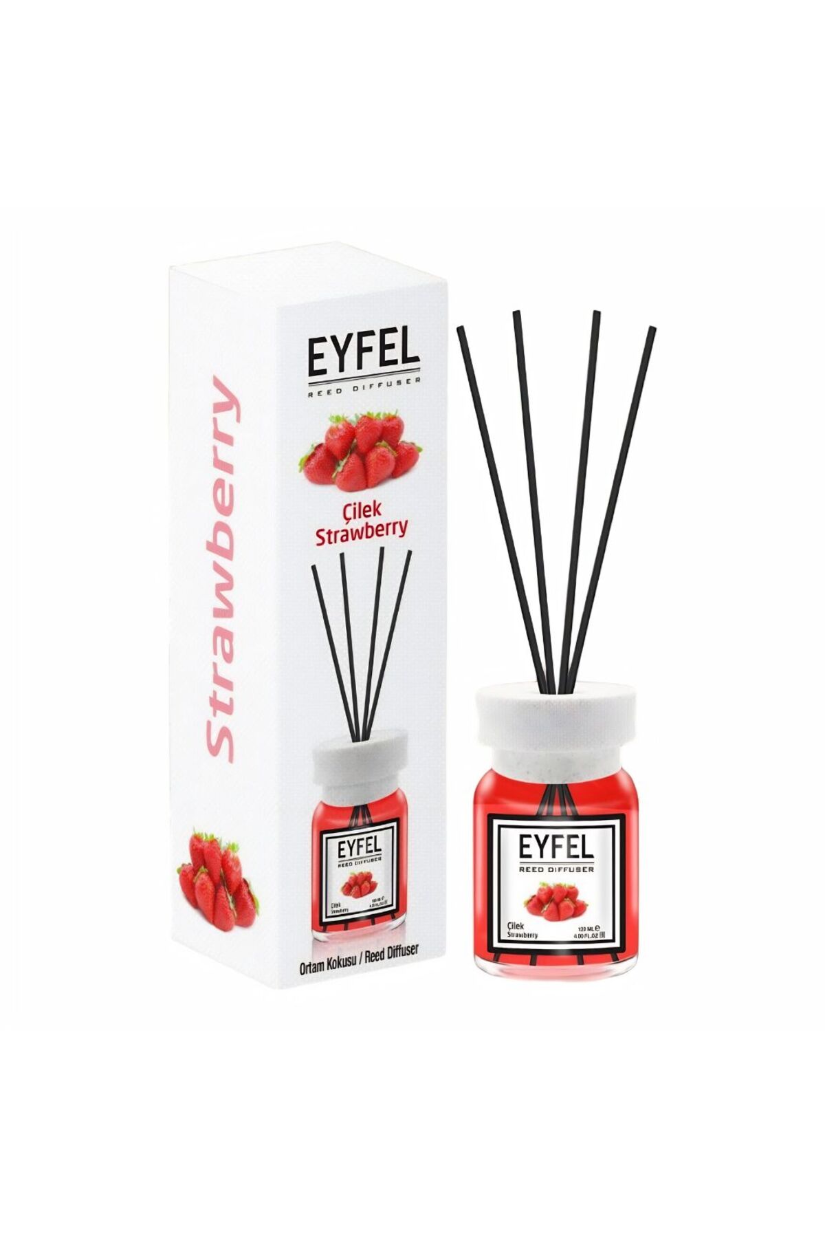 Ostwint Odorizant de cameră cu bețișoare 120ml, Căpșuni, Eyfel