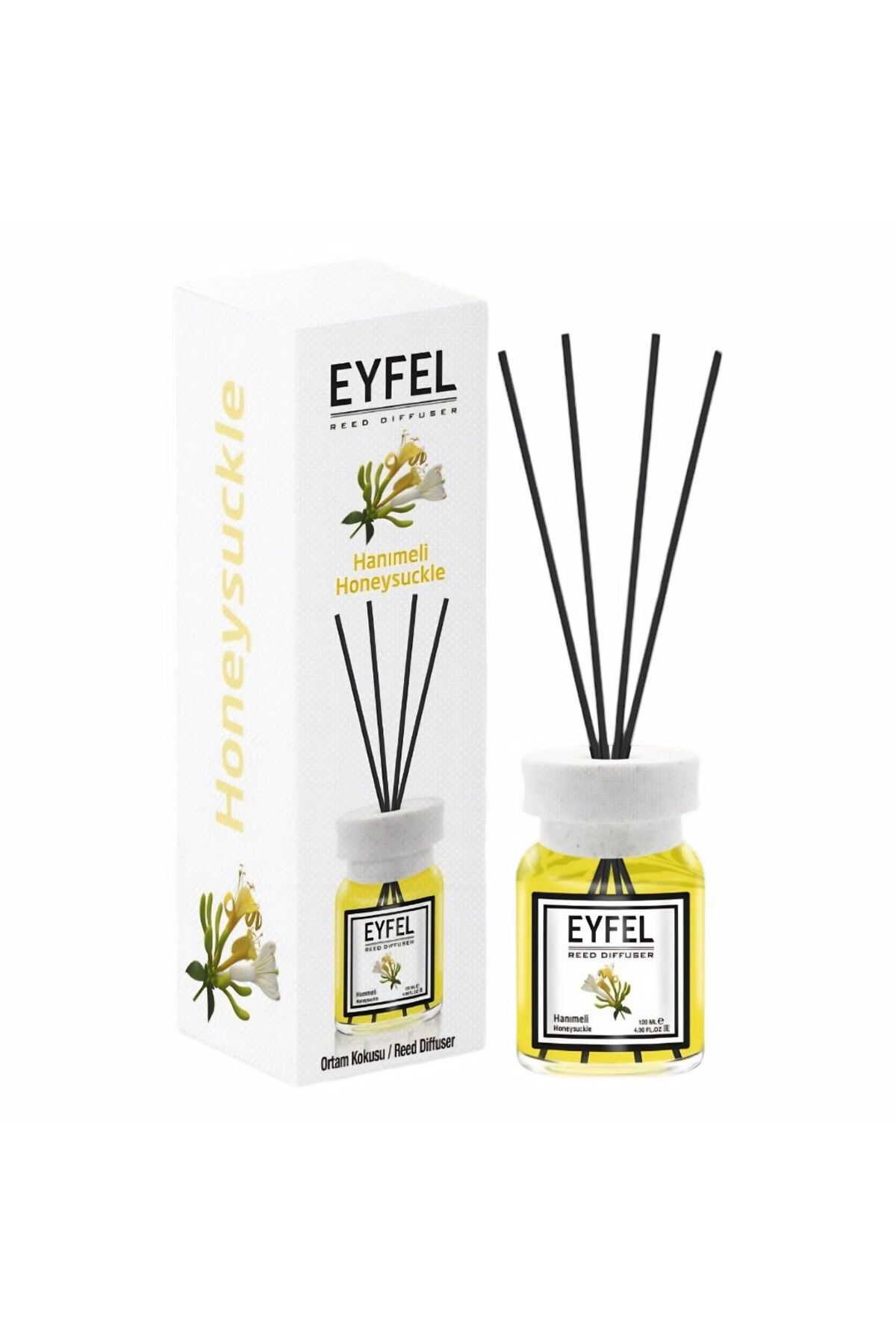 Eyfel Odorizant de cameră cu bețișoare 120ml, Caprifoi, Eyfel