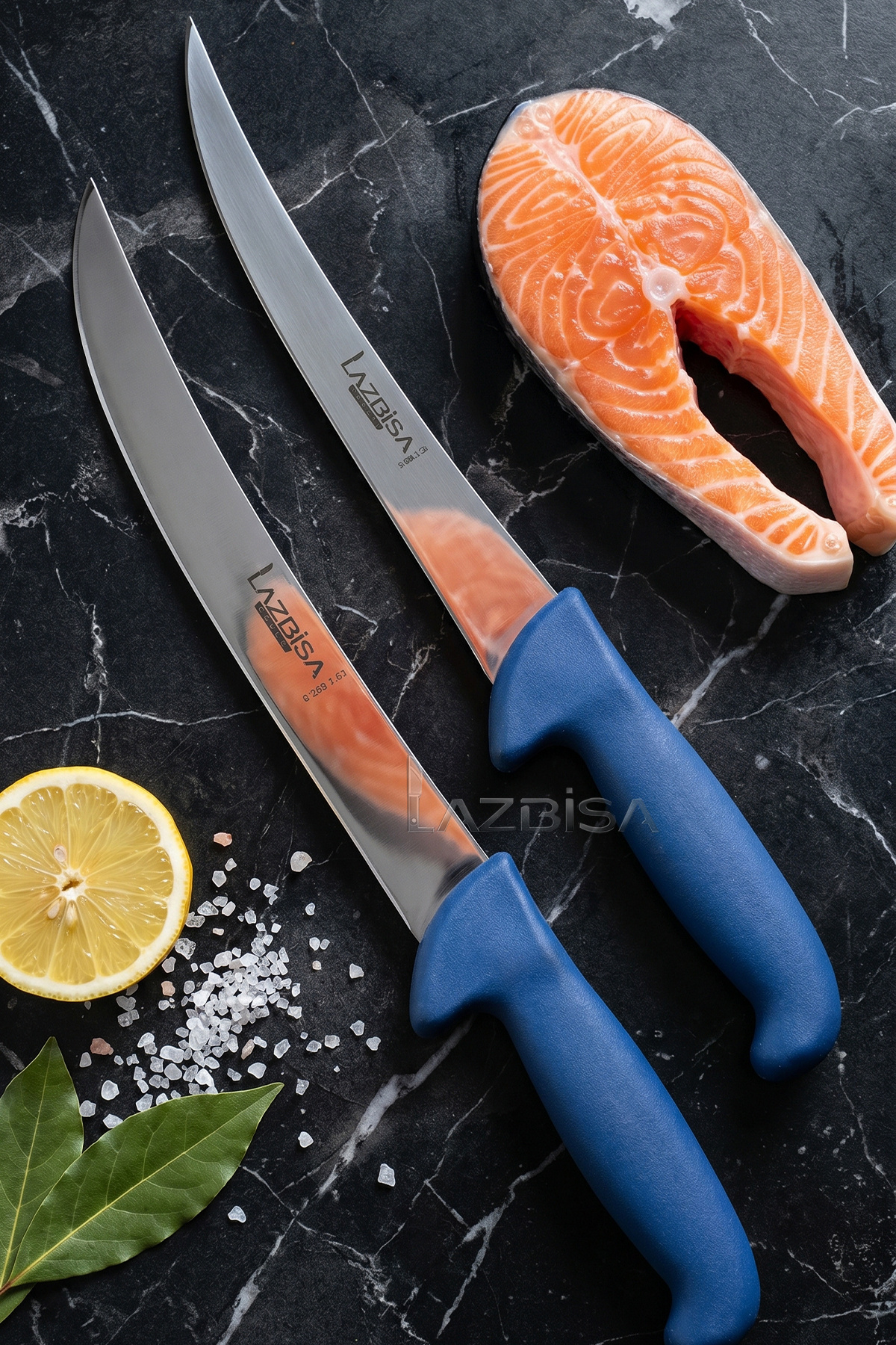 Blue Series Kitchen Knife Set Meat Fish Chicken Opening Knife 2 Pieces Set (Mft-896)