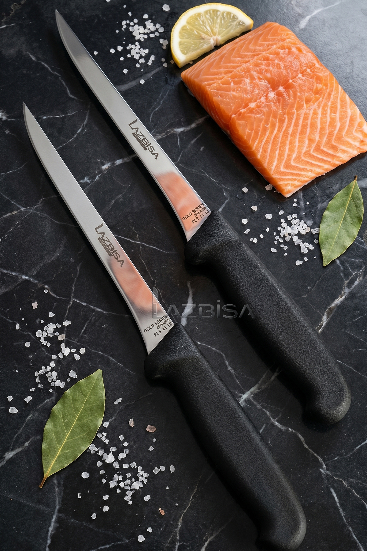 Incisive Series Kitchen Fillet Knife Steak Knife Meat Fish Chicken Fillet Knife 2 Pieces Set (Mft-256)