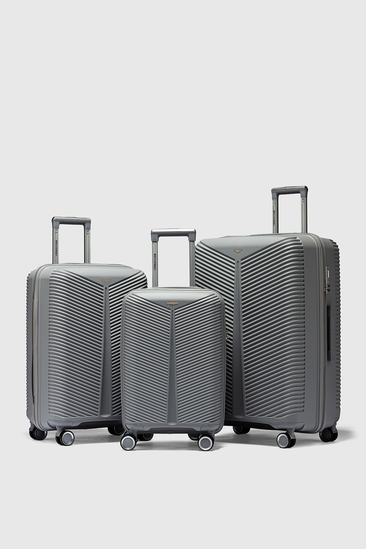 My-pp Bilbao wheeled unbreakable suitcase 3-piece set suitcase A.GRİ