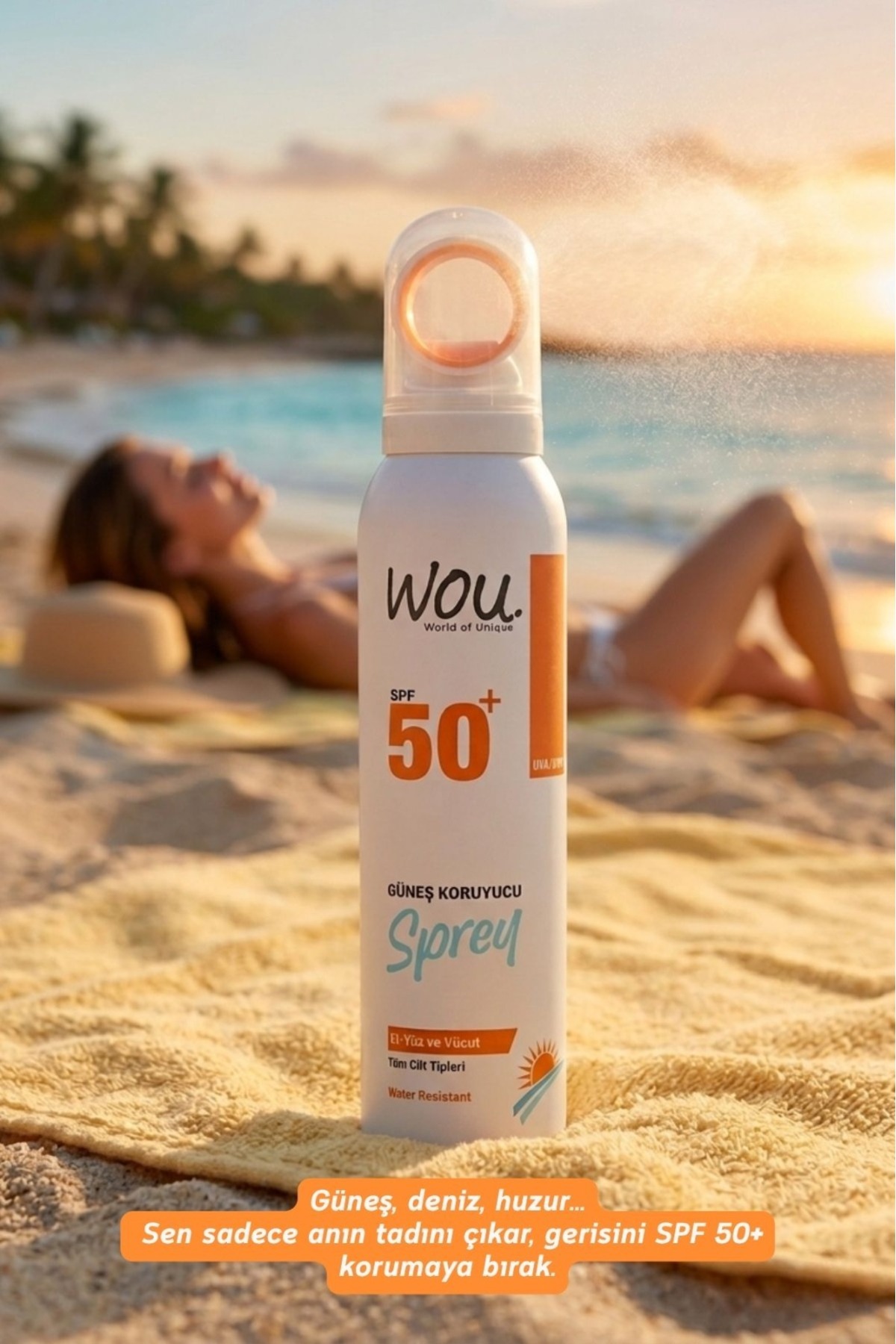 Yeni Nesil Güneş Koruyucu Sprey 50spf. Özel Halka Sprey Teknolojisi 150ml — SPREYGÜNEŞ — تصویر 8 از 8