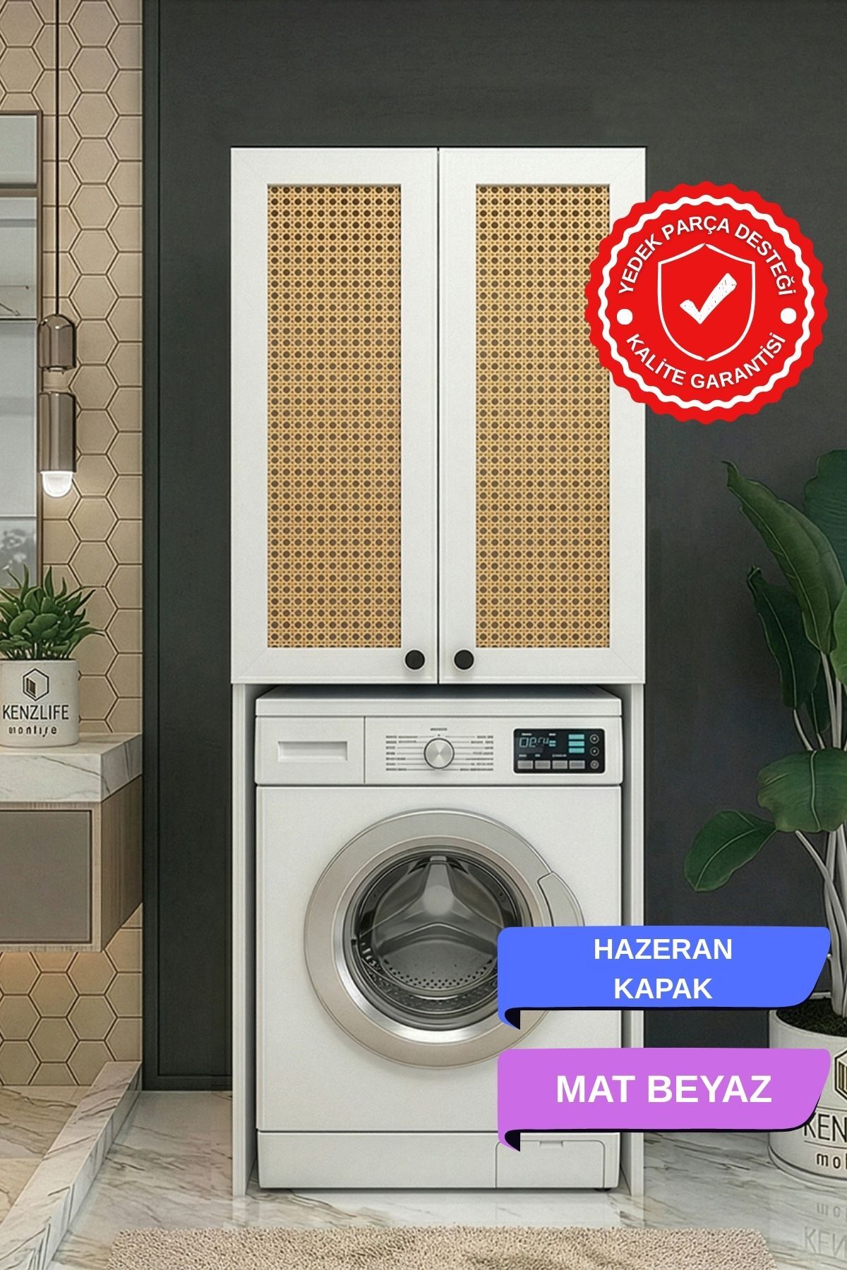 Kenzlife çamaşır-kurutma-bulaşık makinesi dolabı mahidevran mat