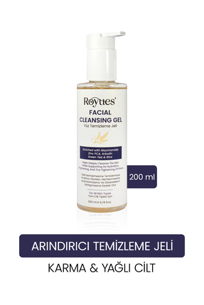 Royues Nemlendirici Yüz Temizleme Jeli - Canlandırıcı, Arındırıcı, Tüm Cilt T...