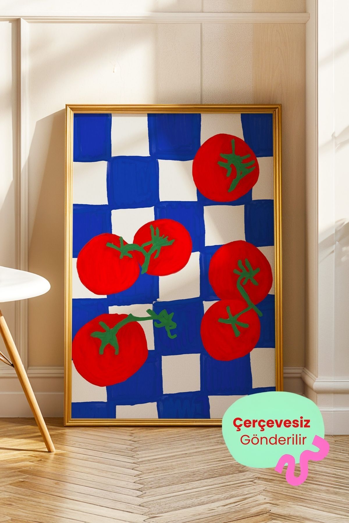 Modern Domates Tablosu Mutfak Duvar Dekoru Poster Çerçevesiz