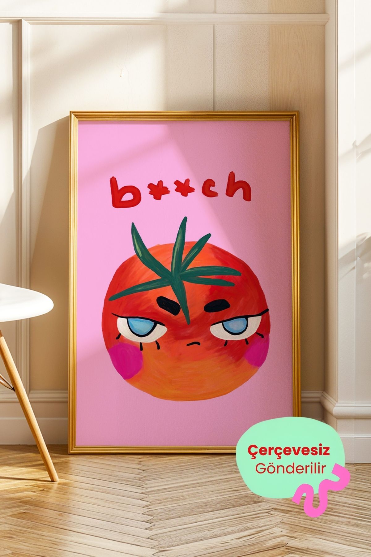 Domates Tablo Pop Art Mutfak Duvar Dekoru Modern Poster Çerçevesiz