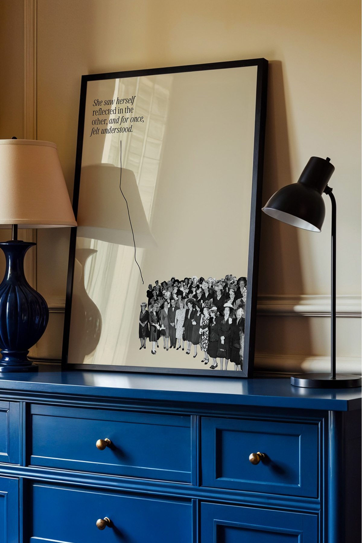 Kadın Temalı Yazılı Tablo Minimal Kolaj Poster Modern Duvar Dekoru Çerçevesiz