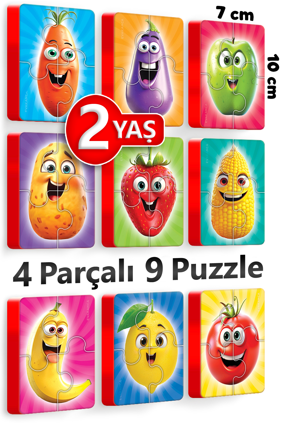 4-Piece 9-Piece Thick EVA Puzzle 2-3 Wet Puzzle Fruit and Vegetables