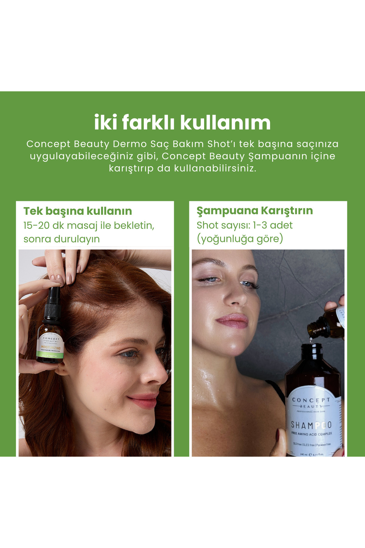 Nemlendirici Saç Bakım Shot'ı - Besleyici Ve Yoğun Nemlendirici Serum ( 20 Ml ) — CB004 — تصویر 5 از 8