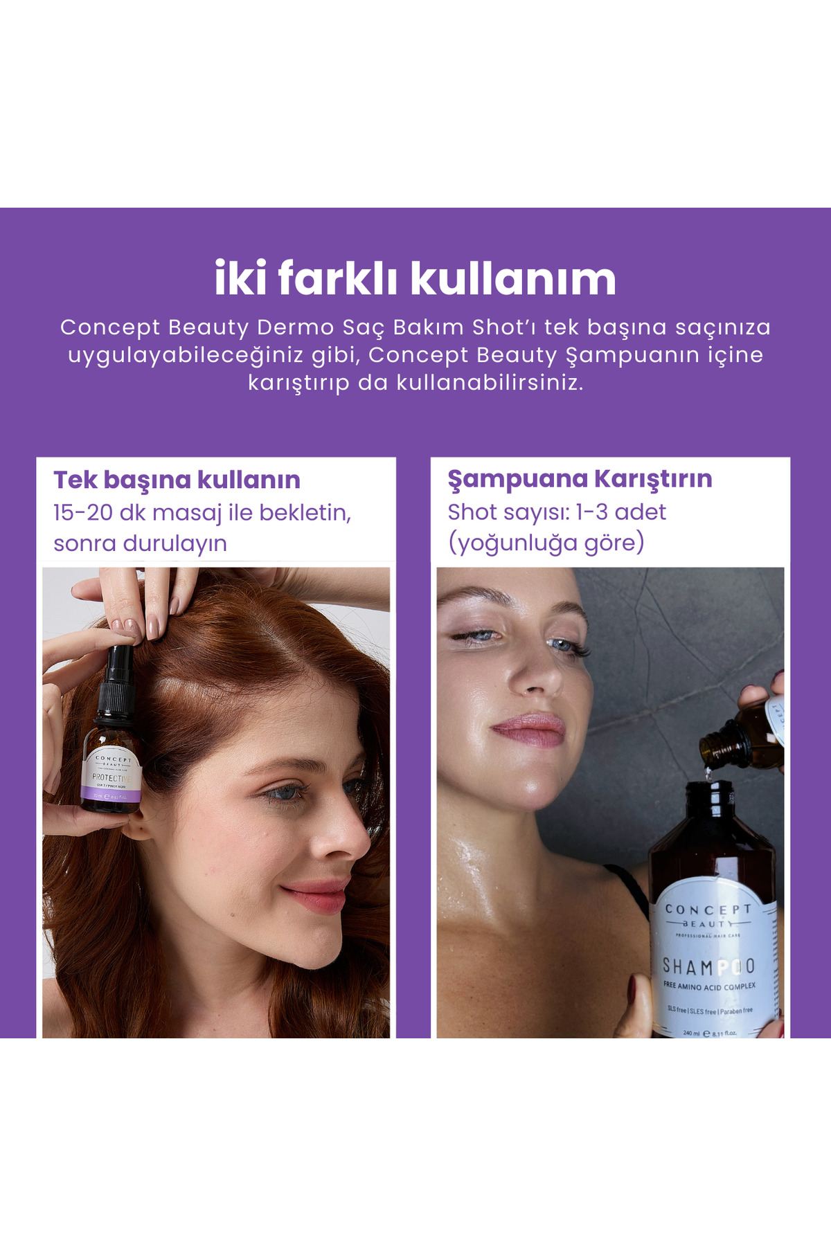 Koruyucu Saç Bakım Shot'ı - Renk Koruyucu Saç Bakım Serumu ( 20 ML ) — PRTC1 — تصویر 5 از 8