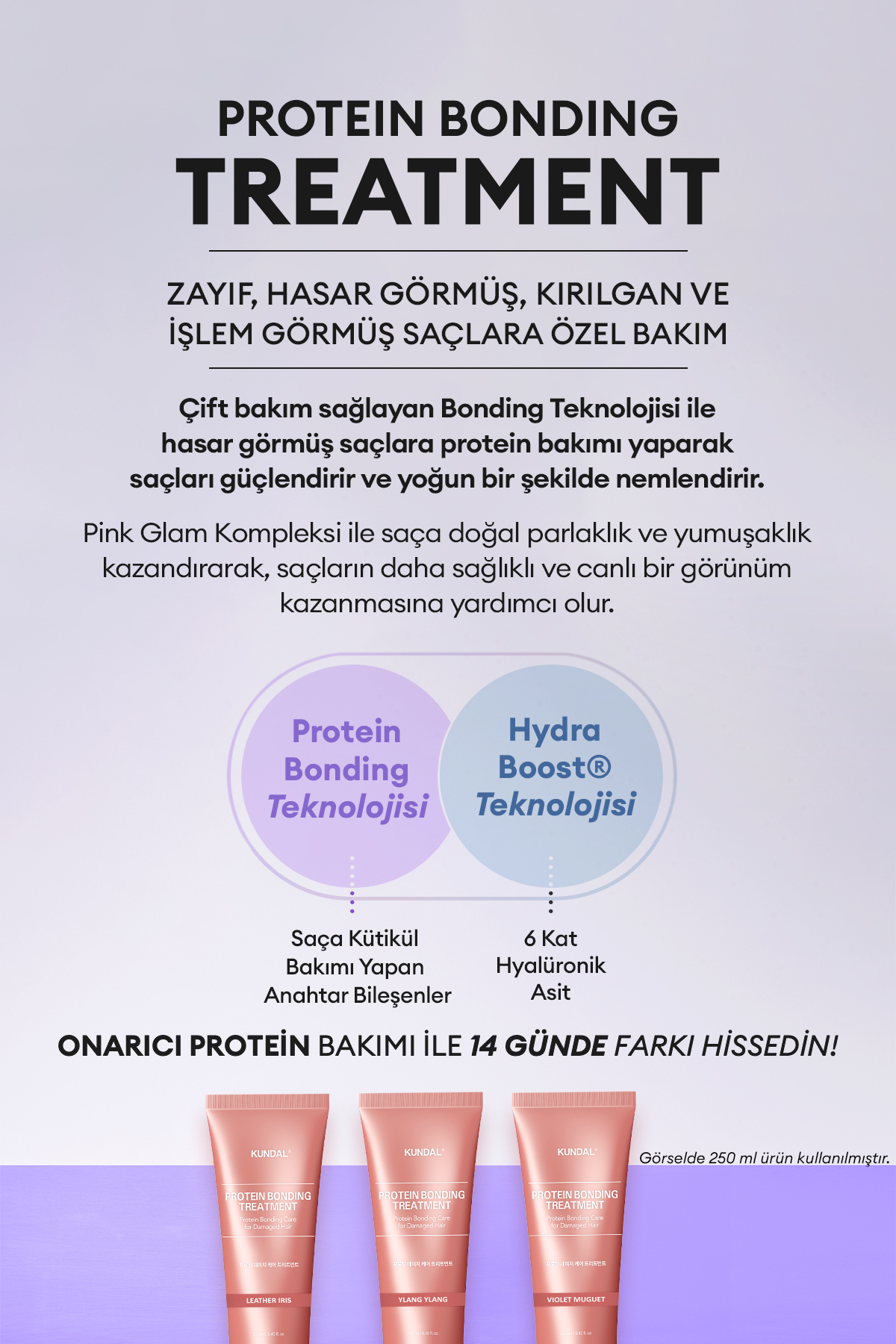 Yoğun Onarıcı ve Isı Koruyucu Bakım Kremi Protein Bonding Treatment 50ml Violet Muguet — 9250 — تصویر 3 از 9