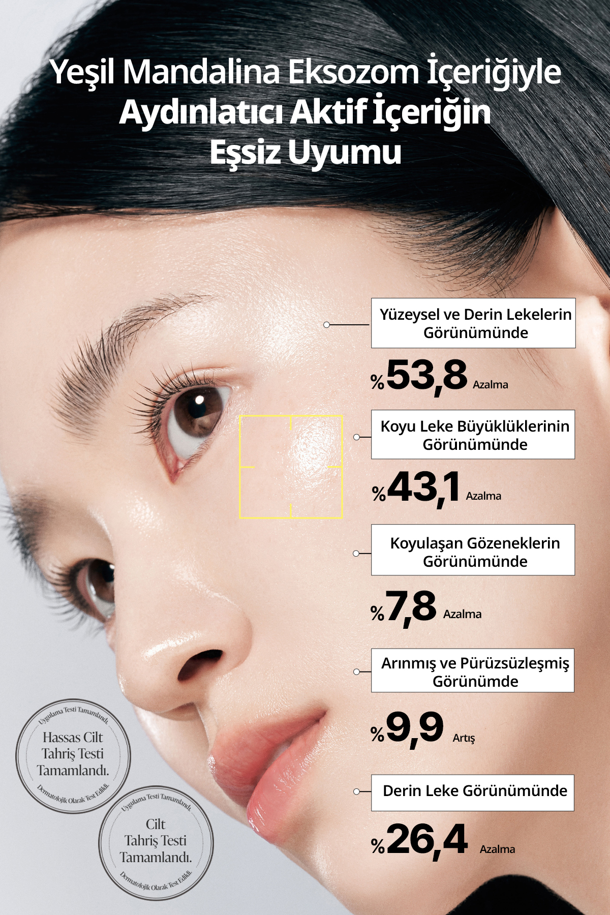 Yeşil Mandalina Özlü, Leke Karşıtı Tonik Ped GOODAL Green Tangerine Vita C Dark Spot Care Pad α 70Ad — 6929 — تصویر 7 از 9