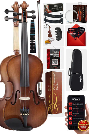 Midex Lma-544tys 4/4 Profesyonel Keman 4/4 Tam Boy (YASTIK SUSTURUCU YEDEK TE...
