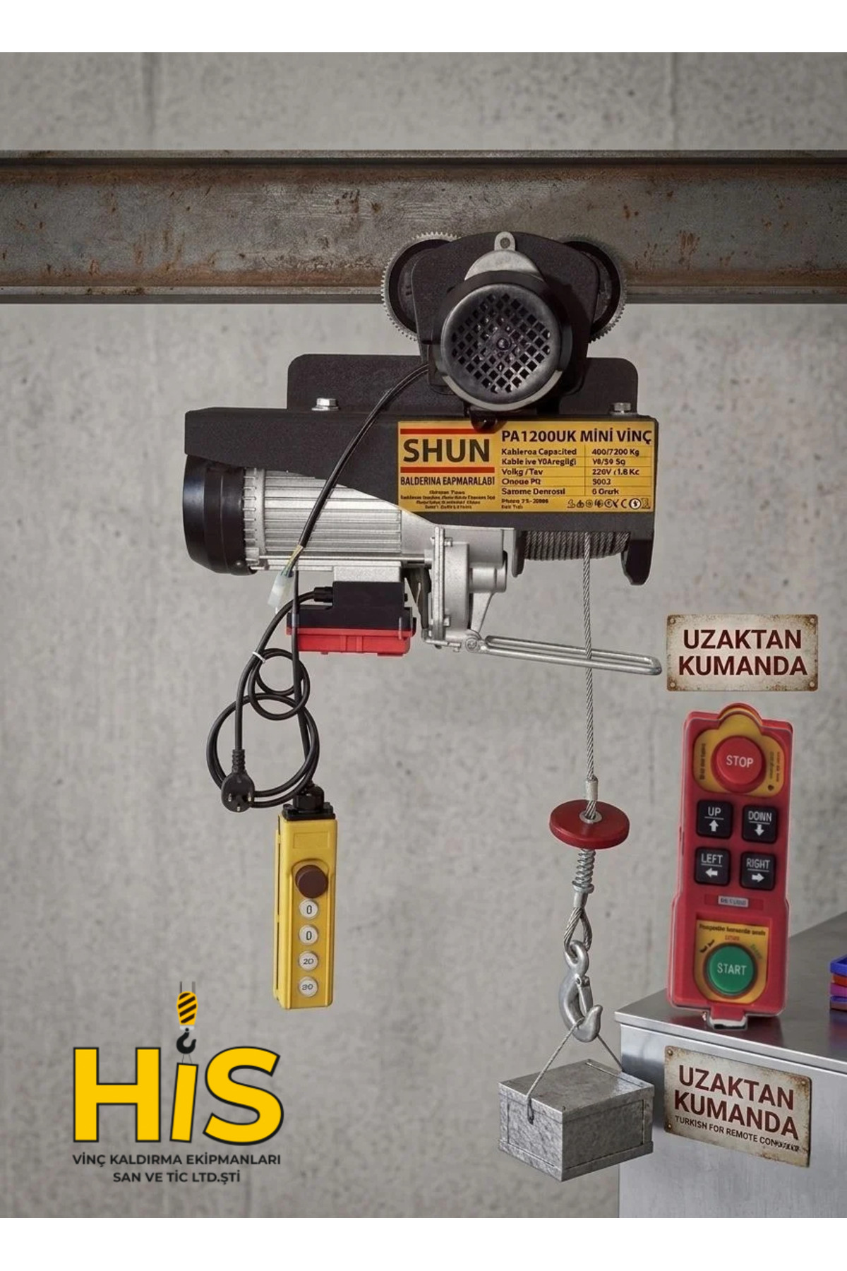 Shun 600/1200 Şaryolu 4 Hareketli Uzaktan Kumandalı Elektrikli