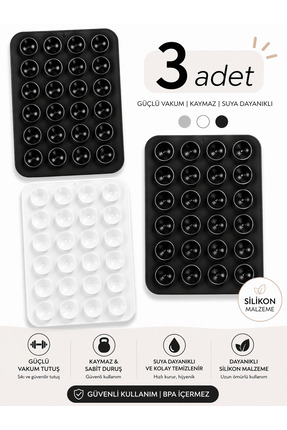 SHOWLIGHT Vakumlu Slikon Vantuz Telefon Tutucu, Cep Telefonu İçin Yapışkanlı ...