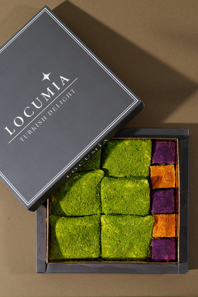LOCUMİA Premium Karışık Muska ve Baklava Lokum 400 GR