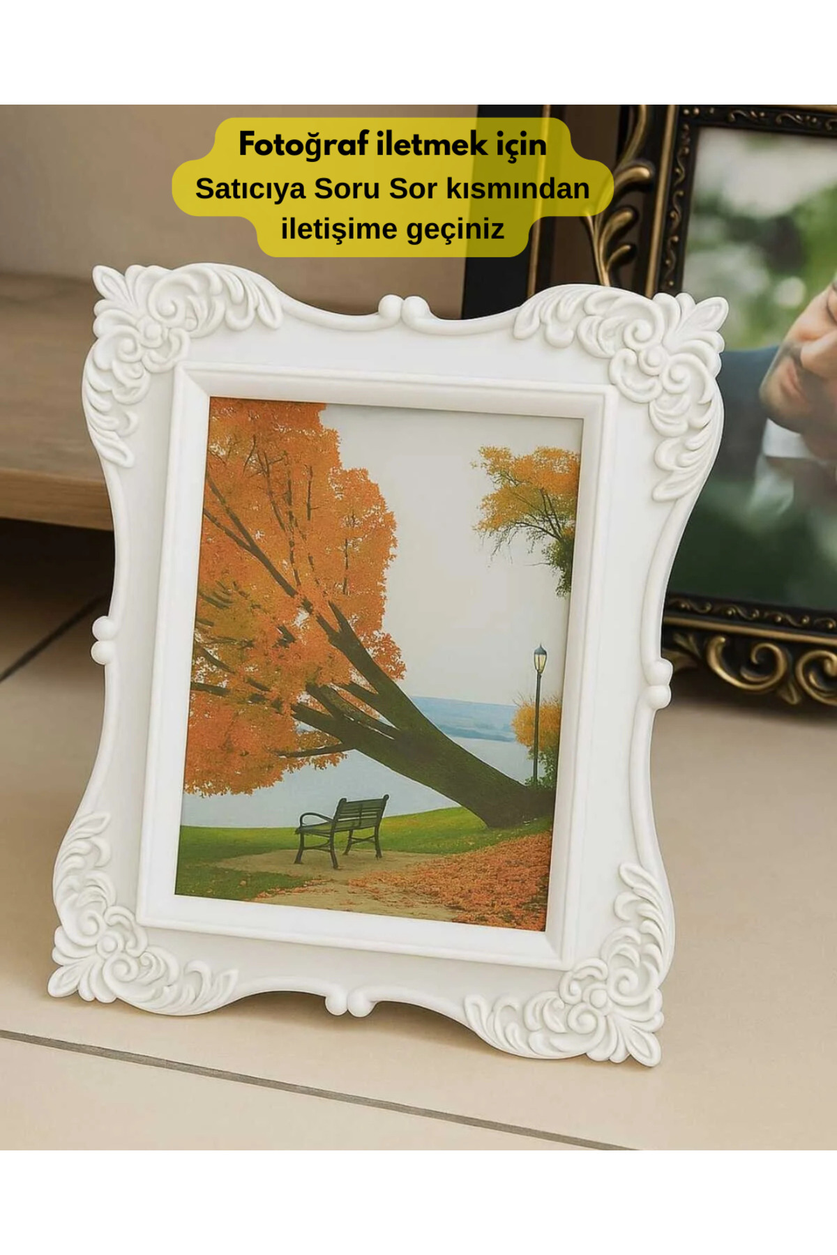 ŞAYLIĞ ART Fotoğraflı Kişiye Özel Plastik Barok Desenli Fotoğraf
