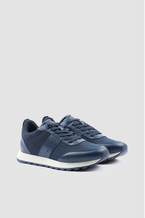 Paul&Shark Erkek Rahat Yüksek Taban Deri Mavi Sneaker