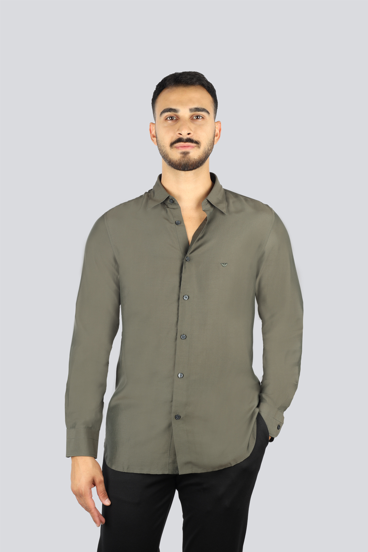 پیراهنمردانهEmporio Armaniخاکی