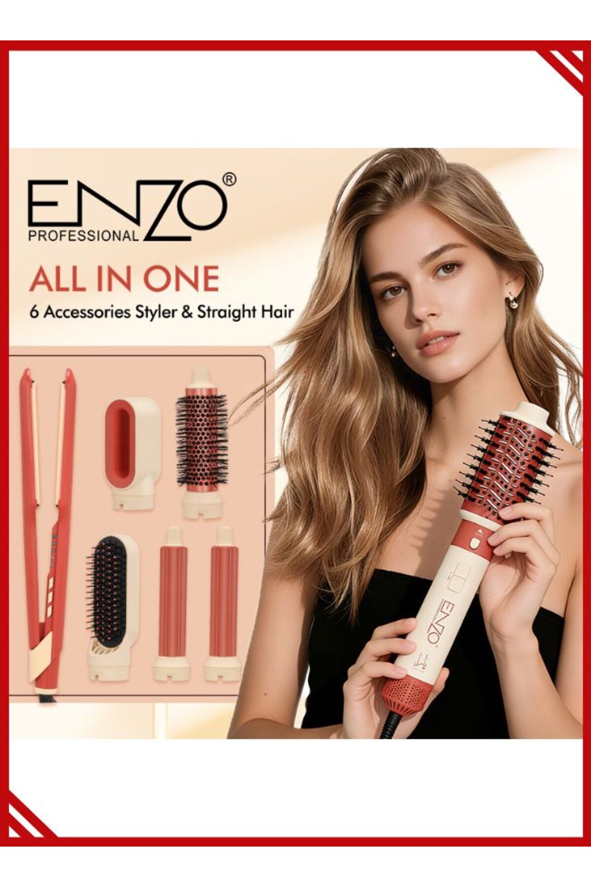 ENZO EN-6601 7-in-1 Professional Air Styling Tool – Rotating Hot