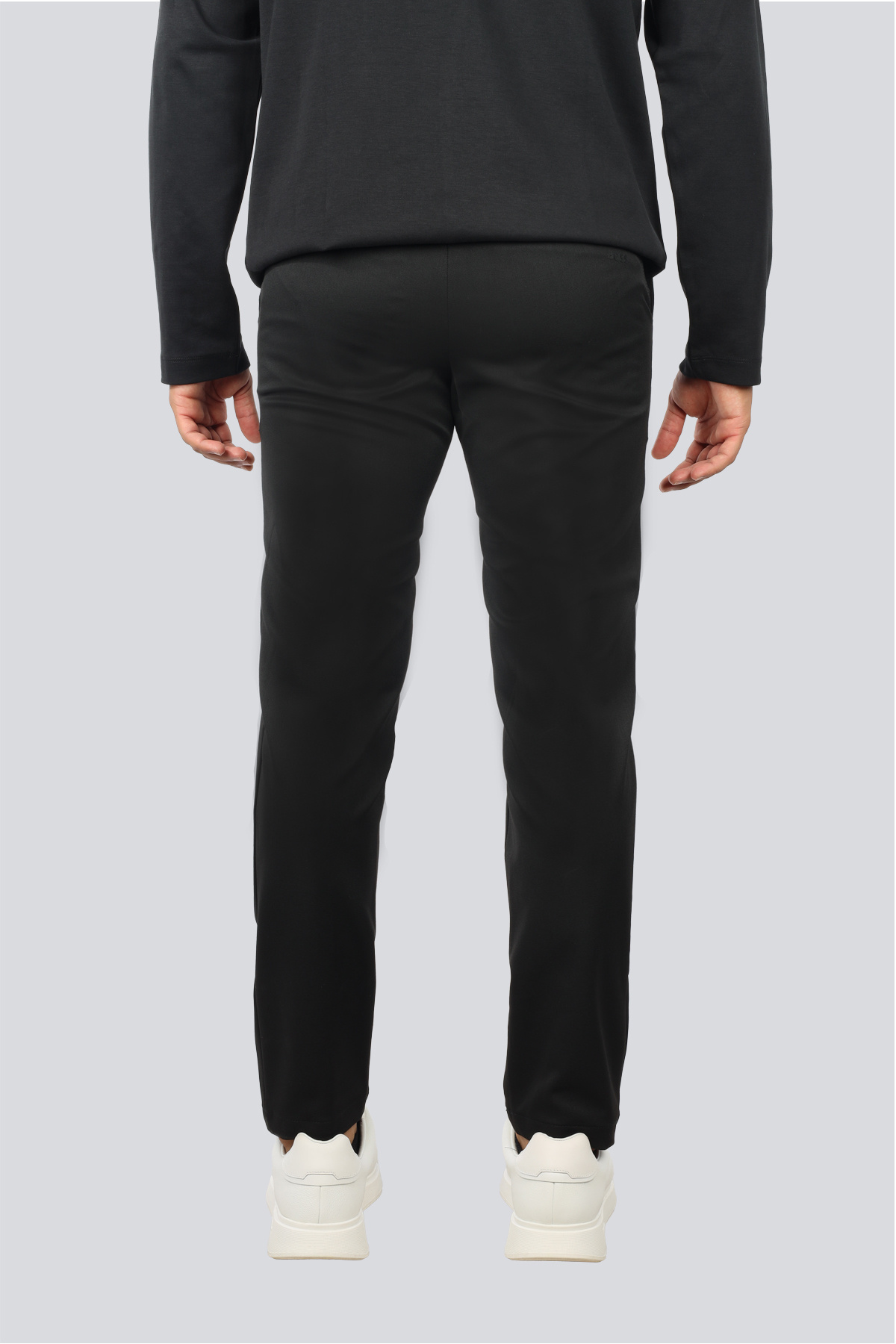 BOSS Erkek Regular Fit Düz Paça Porsche İmzalı Siyah Pantolon