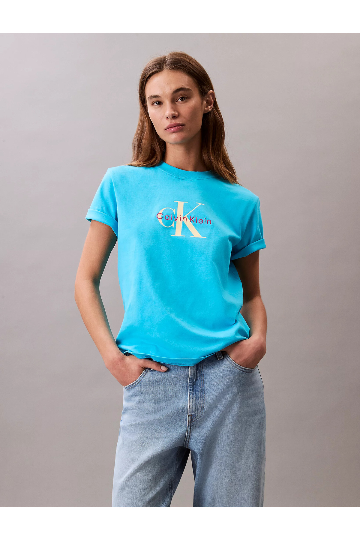 تیشرتزنانهCalvin Kleinآبی