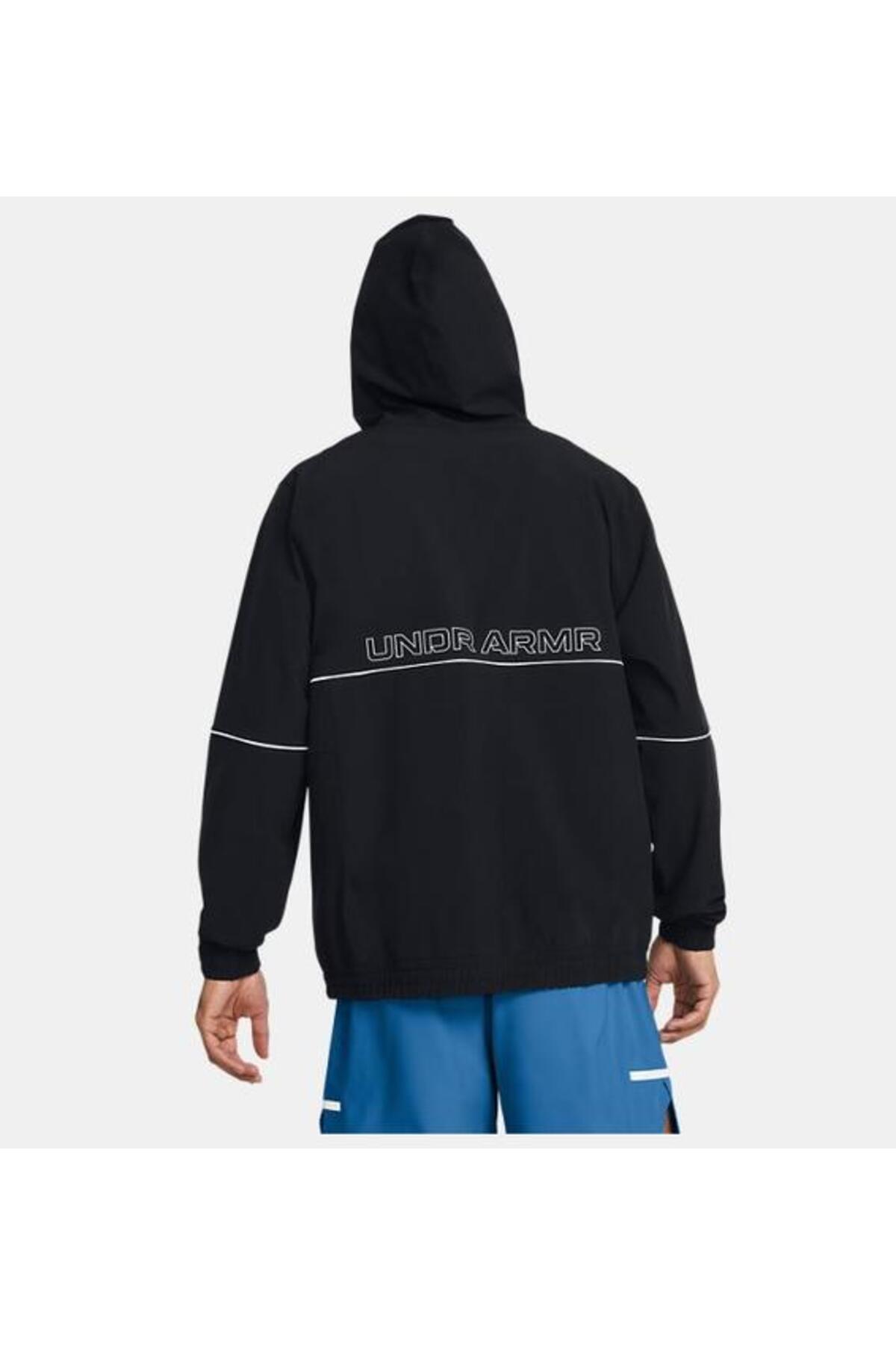 Under Armour Ua Zone Woven Jacket Erkek Günlük Ceket 1383400-001 Siyah görsel 2