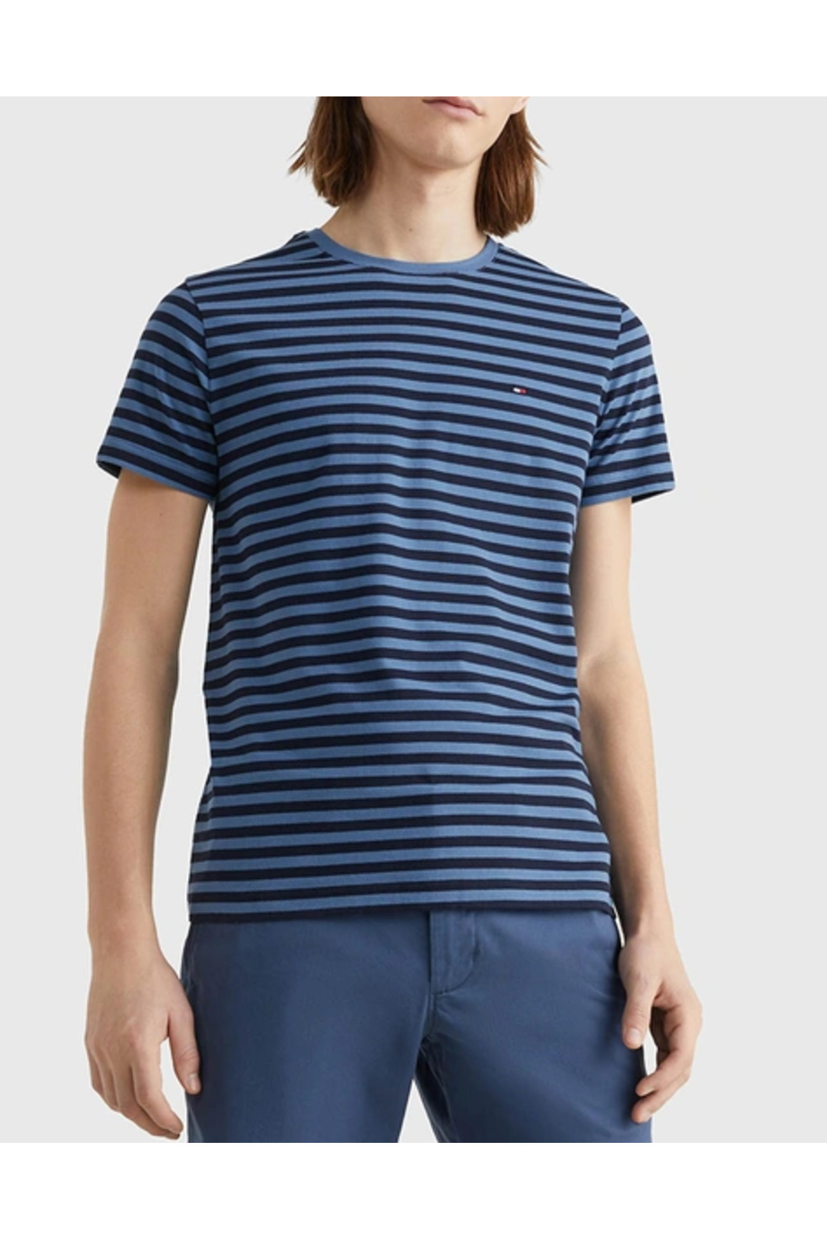 1_org_zoom تیشرت Tommy Hilfiger تامی هیلفیگر پارچه ای بافت مردانه آستین کوتاه ساده مدل بژ اورجینال - تصویر 1