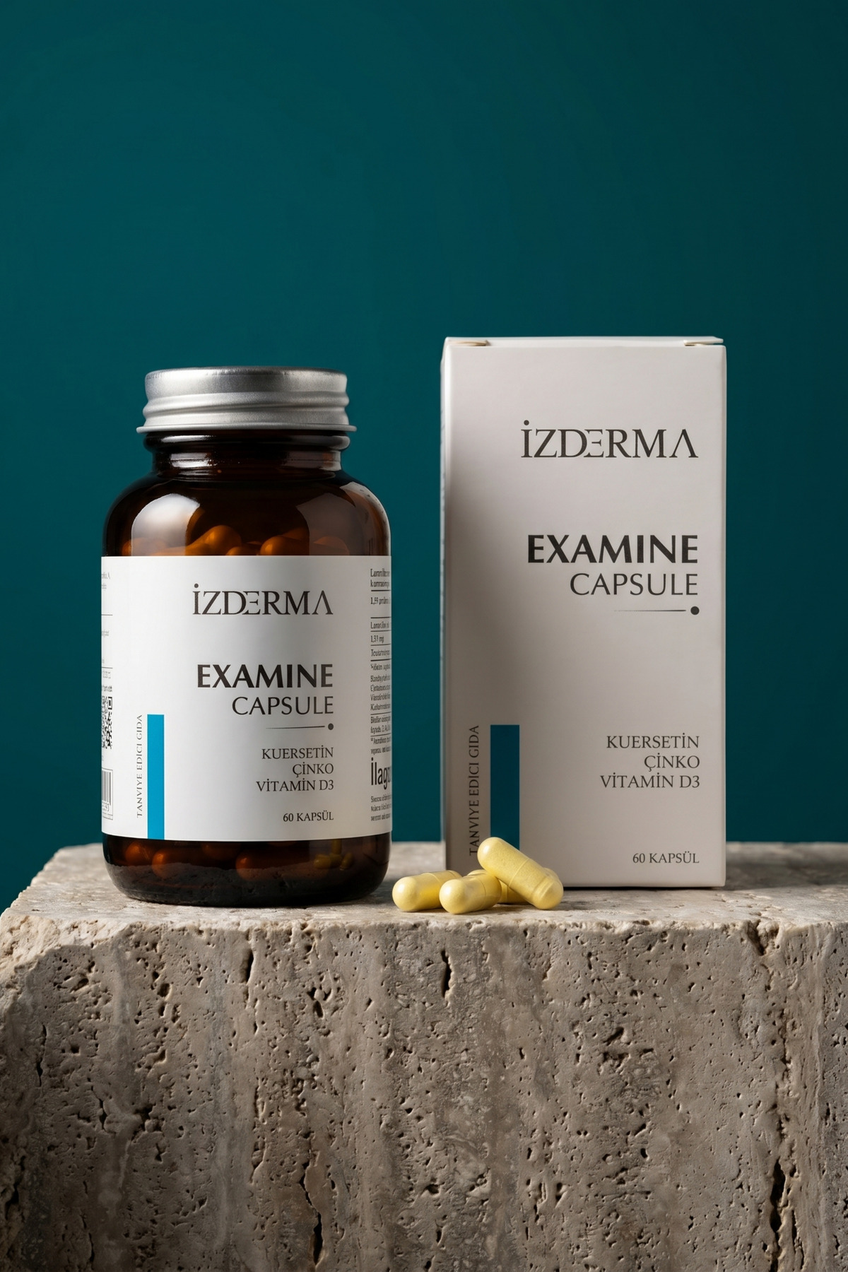 izderma Examine Kapsül Kuersetin, Çinko Ve D3 Vitamini Içeren