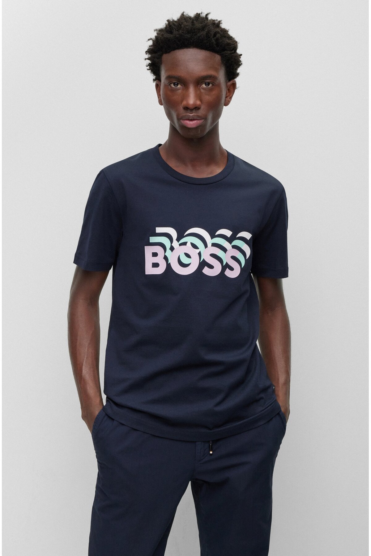 تیشرتمردانهBOSSآبی