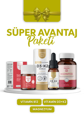 Erbatab Süper Avantaj Paketi ( D3k2, B12-b9, Magnezyum )