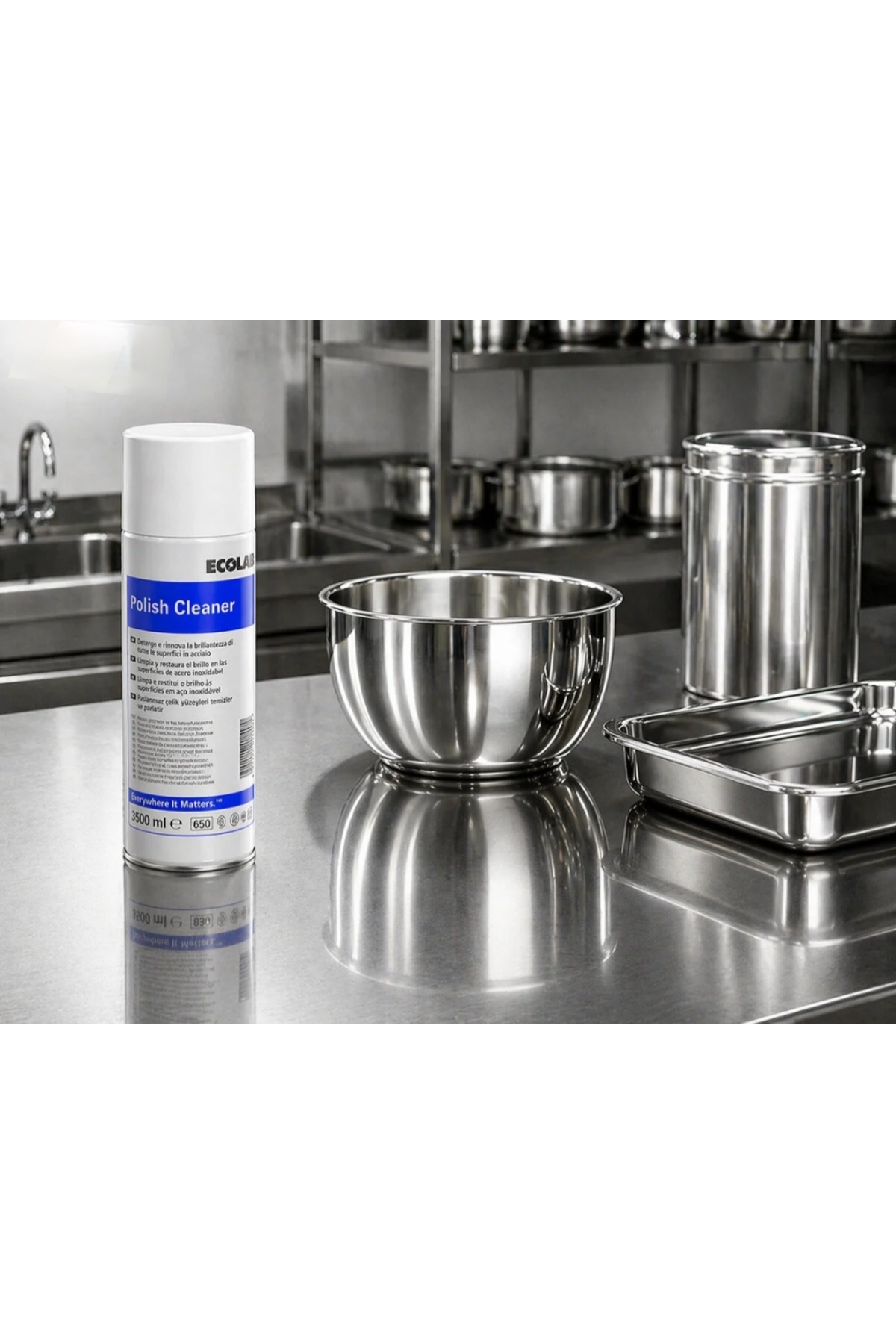 Ecolab S.S. Polish Cleaner Paslanmaz Çelik Mamuller için Temizlik