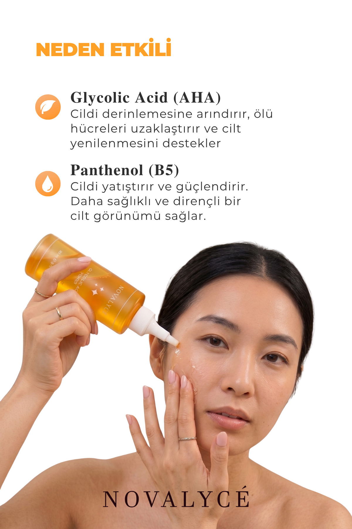 Glikolik Asit Tonik Cilt Yenileyici ve Gözenek Sıkılaştırıcı Tüm Ciltler Için — NovalyceGlycolicAcidToner — تصویر 6 از 7