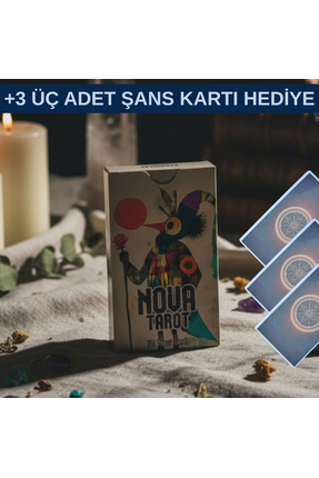 Tanem Mall Nova Tarot 78 Kart Tarot Destesi - Özel Tasarım 3 Hediye Tarot Kartı