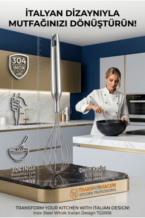 Transformacion Inox Çelik Çırpıcı Italyan Dizayn 722006