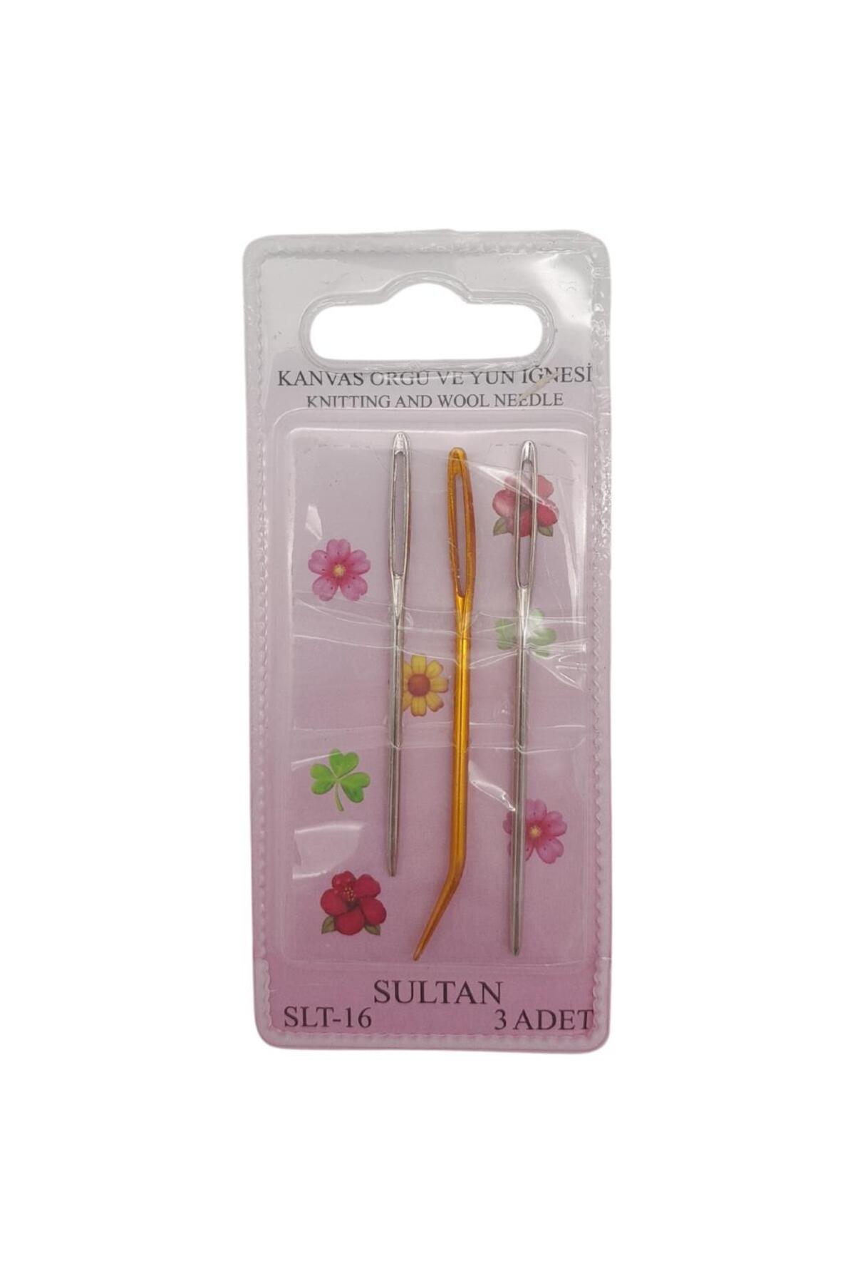 Bag Accessory 3-Piece Canvas Knitting and Wool Needle SetSLT-16