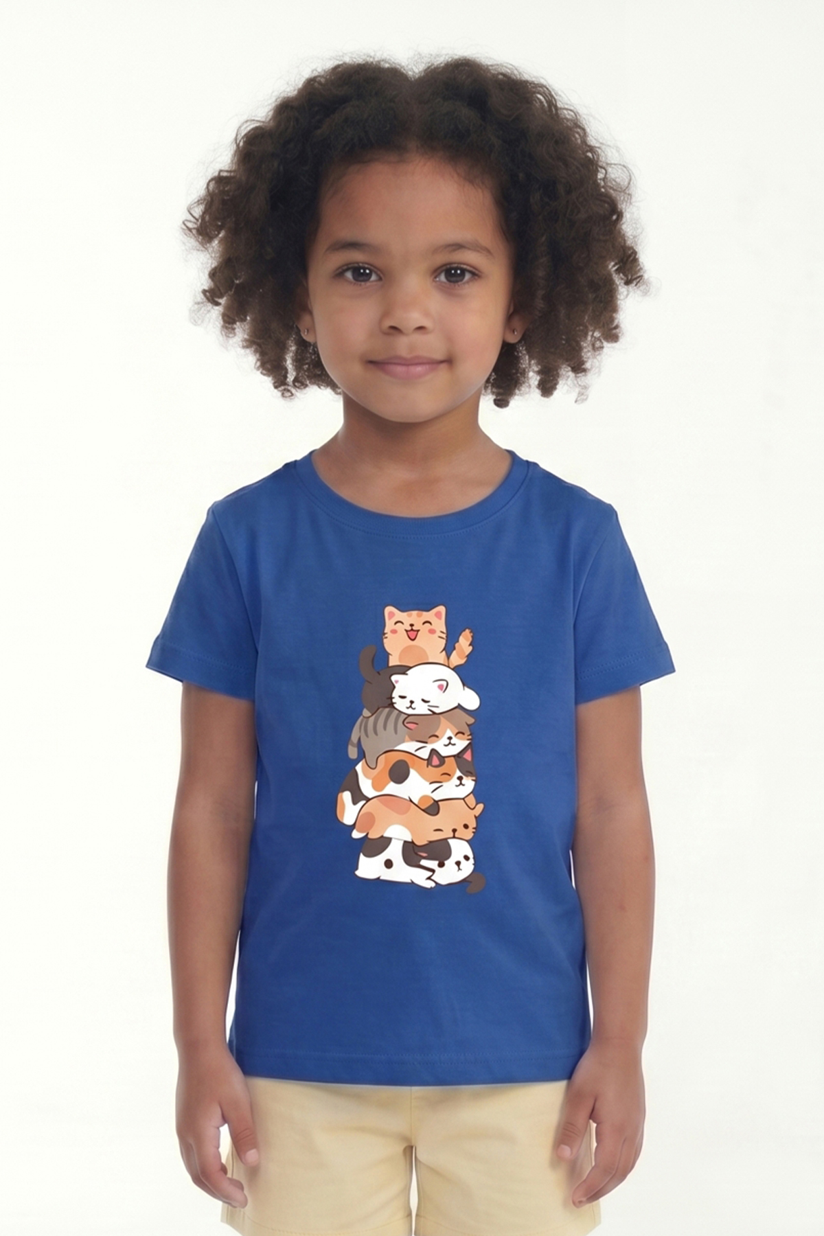 Printed Short Sleeve Girl T-Shirt B9