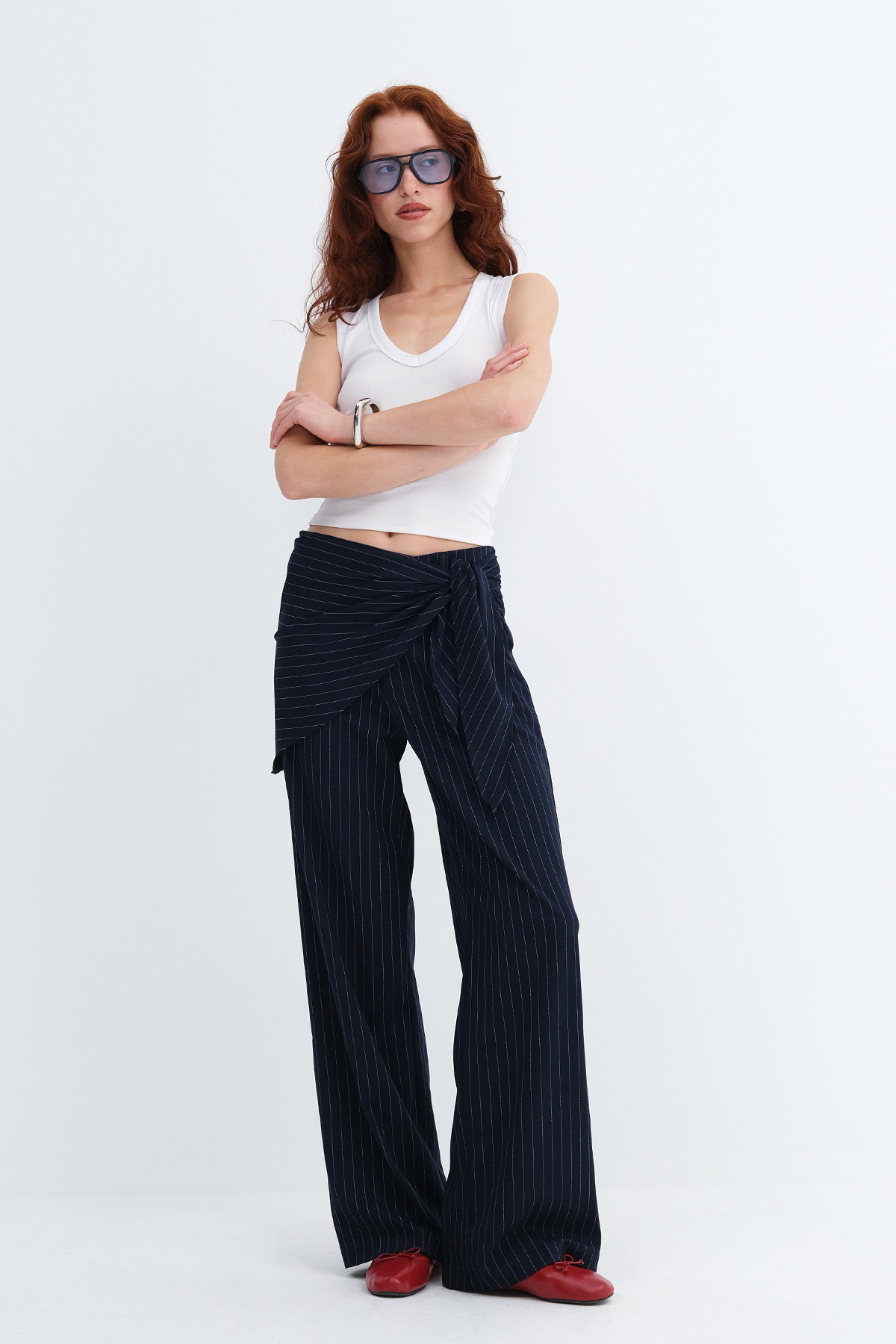 Addax Çizgili Wide Leg Pantolon PN18225 - Fiyatı, Yorumları