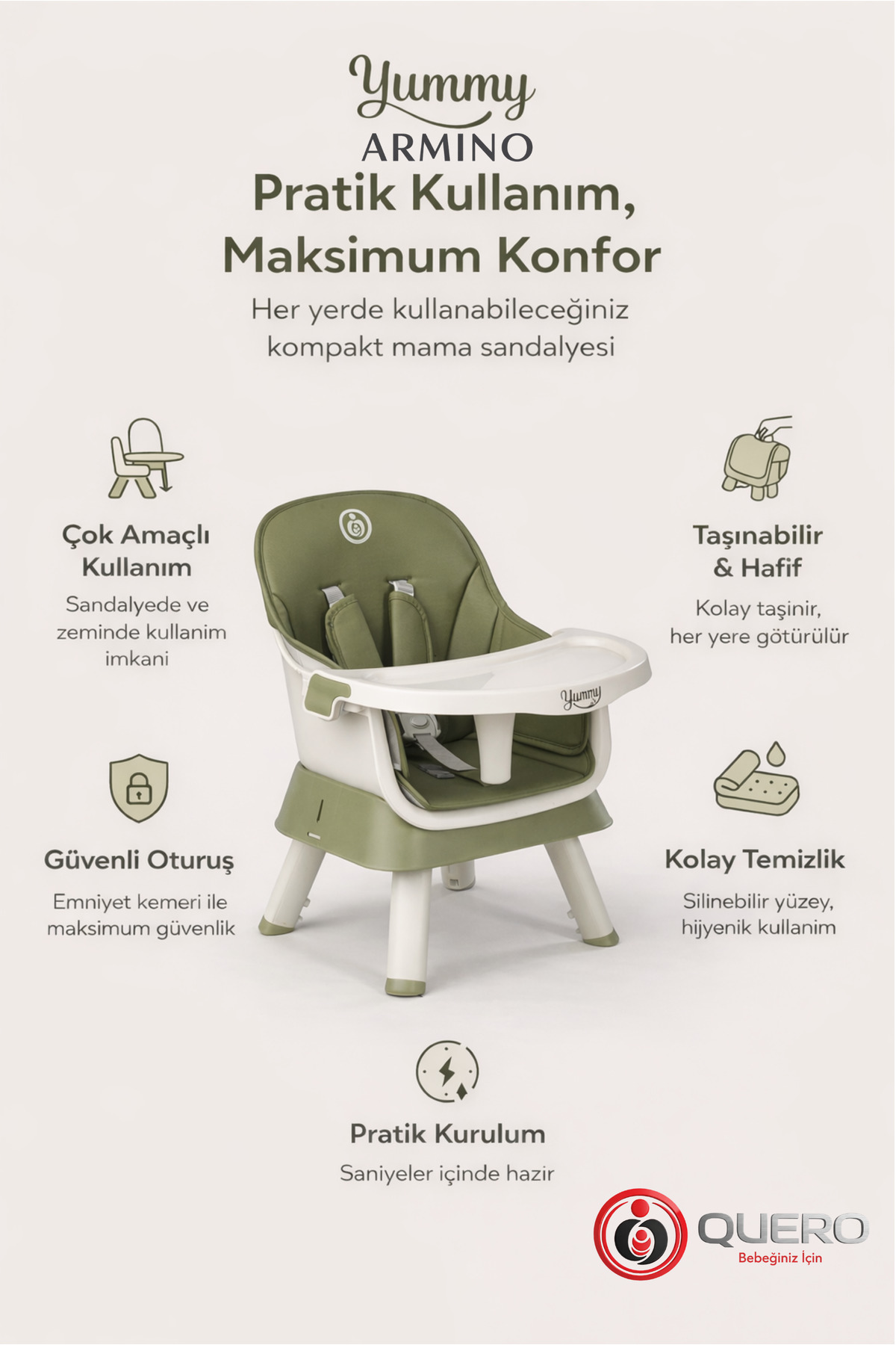 Çok Amaçlı Haki Mama Sandalyesi Modelleri, Fiyatları - Trendyol