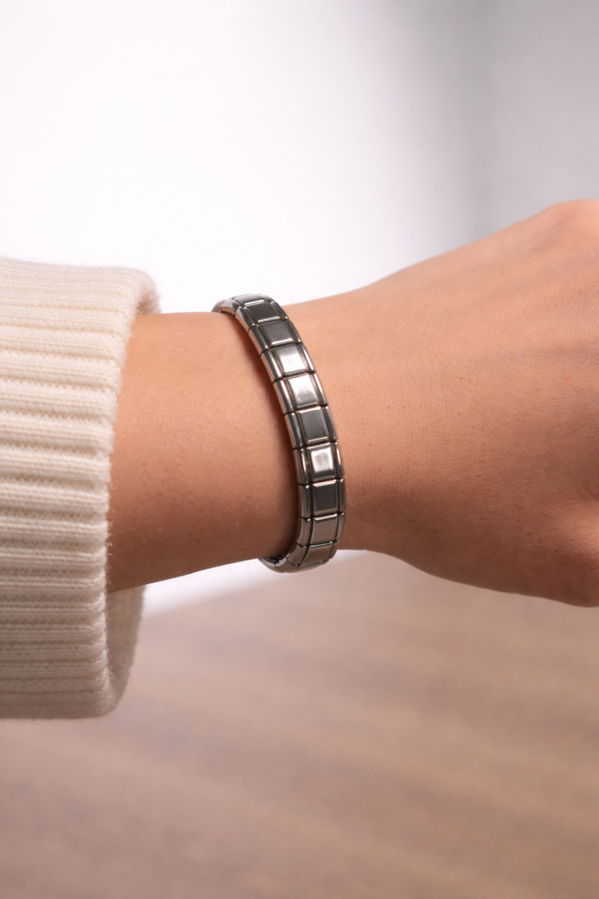 Gümüş Renk Bileklik Unisex görsel 4