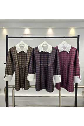 Bena Boutique Lacivert Yaka Detaylı Bluz